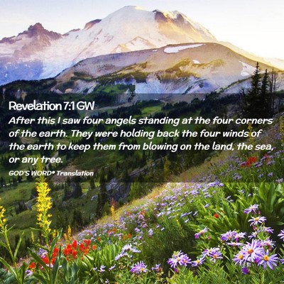 Picture 02 - Revelation 7:1 GW - After this I saw four angels standing at the four - Bible Verse Picture
