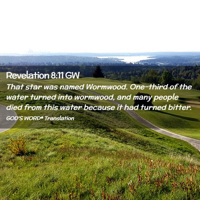 Picture 02 - Revelation 8:11 GW - That star was named Wormwood. One-third of the - Bible Verse Picture