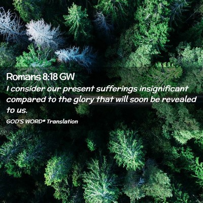 Picture 02 - Romans 8:18 GW - I consider our present sufferings insignificant - Bible Verse Picture