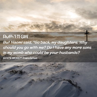 Picture 02 - Ruth 1:11 GW - But Naomi said, “Go back, my daughters. Why - Bible Verse Picture