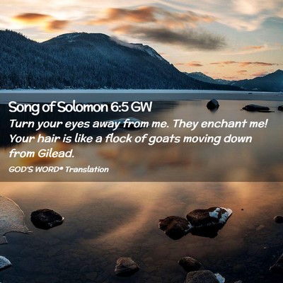 Picture 02 - Song of Solomon 6:5 GW - Turn your eyes away from me. They enchant me! - Bible Verse Picture