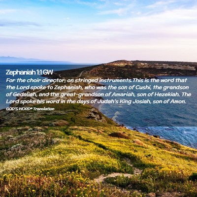 Picture 02 - Zephaniah 1:1 GW - For the choir director; on stringed - Bible Verse Picture