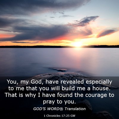 Picture 03 - 1 Chronicles 17:25 GW - You, my God, have revealed especially to me that - Bible Verse Picture