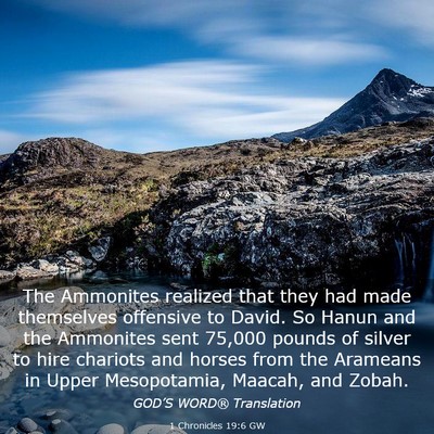 Picture 03 - 1 Chronicles 19:6 GW - The Ammonites realized that they had made - Bible Verse Picture
