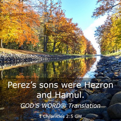 Picture 03 - 1 Chronicles 2:5 GW - Perez’s sons were Hezron and - Bible Verse Picture