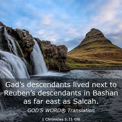 Picture 03 - 1 Chronicles 5:11 GW - Gad’s descendants lived next to Reuben’s - Bible Verse Picture