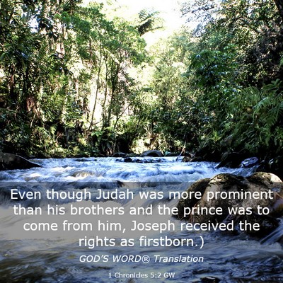 Picture 03 - 1 Chronicles 5:2 GW - Even though Judah was more prominent than his - Bible Verse Picture