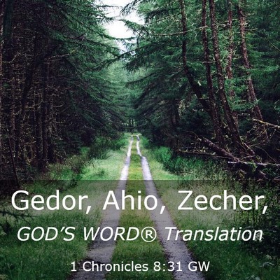 Picture 03 - 1 Chronicles 8:31 GW - Gedor, Ahio, - Bible Verse Picture