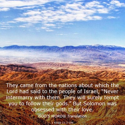 Picture 03 - 1 Kings 11:2 GW - They came from the nations about which the Lord - Bible Verse Picture
