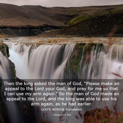 Picture 03 - 1 Kings 13:6 GW - Then the king asked the man of God, “Please - Bible Verse Picture