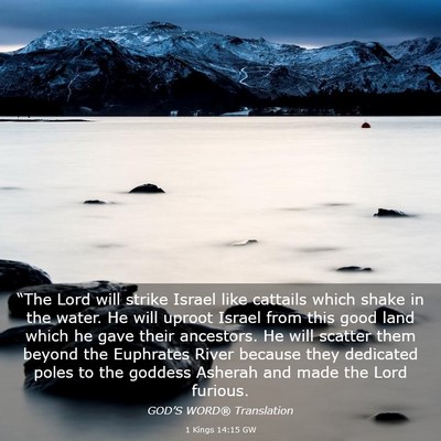 Picture 03 - 1 Kings 14:15 GW - “The Lord will strike Israel like cattails - Bible Verse Picture
