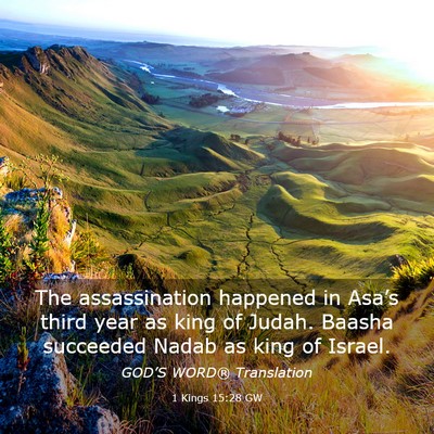 Picture 03 - 1 Kings 15:28 GW - The assassination happened in Asa’s third year - Bible Verse Picture