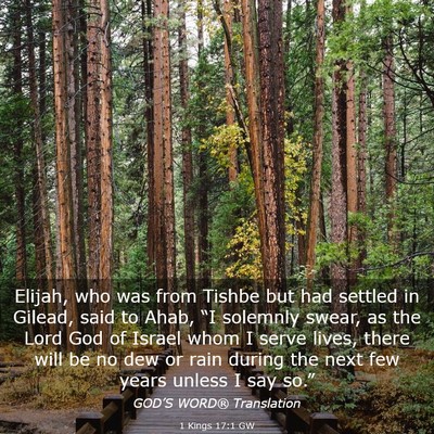 Picture 03 - 1 Kings 17:1 GW - Elijah, who was from Tishbe but had settled in - Bible Verse Picture