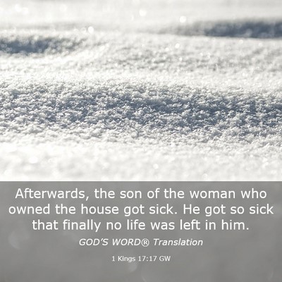Picture 03 - 1 Kings 17:17 GW - Afterwards, the son of the woman who owned the - Bible Verse Picture