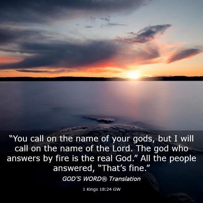 Picture 03 - 1 Kings 18:24 GW - “You call on the name of your gods, but I will - Bible Verse Picture