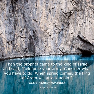Picture 03 - 1 Kings 20:22 GW - Then the prophet came to the king of Israel and - Bible Verse Picture
