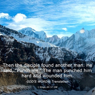 Picture 03 - 1 Kings 20:37 GW - Then the disciple found another man. He said, - Bible Verse Picture