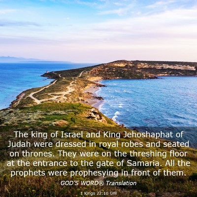 Picture 03 - 1 Kings 22:10 GW - The king of Israel and King Jehoshaphat of Judah - Bible Verse Picture