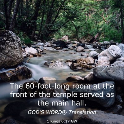 Picture 03 - 1 Kings 6:17 GW - The 60-foot-long room at the front of the temple - Bible Verse Picture