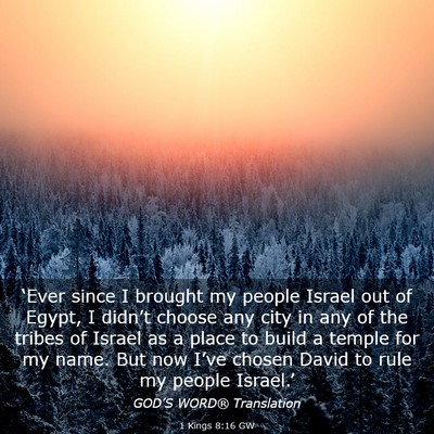 Picture 03 - 1 Kings 8:16 GW - ‘Ever since I brought my people Israel out of - Bible Verse Picture