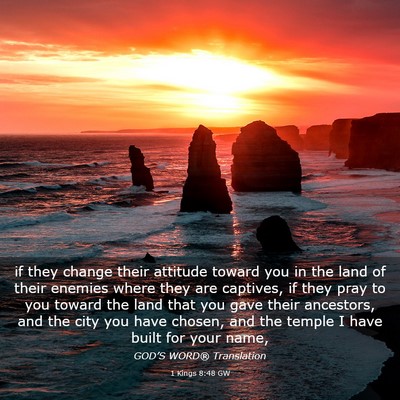 Picture 03 - 1 Kings 8:48 GW - if they change their attitude toward you in the - Bible Verse Picture