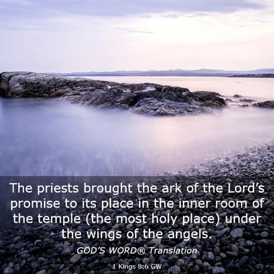 Picture 03 - 1 Kings 8:6 GW - The priests brought the ark of the Lord’s - Bible Verse Picture