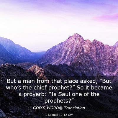 Picture 03 - 1 Samuel 10:12 GW - But a man from that place asked, “But who’s - Bible Verse Picture