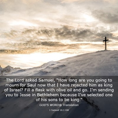Picture 03 - 1 Samuel 16:1 GW - The Lord asked Samuel, “How long are you going - Bible Verse Picture