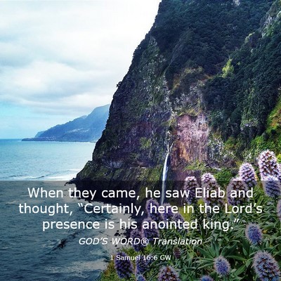Picture 03 - 1 Samuel 16:6 GW - When they came, he saw Eliab and thought, - Bible Verse Picture