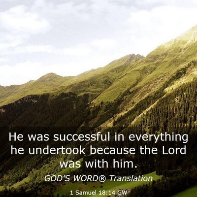 Picture 03 - 1 Samuel 18:14 GW - He was successful in everything he undertook - Bible Verse Picture