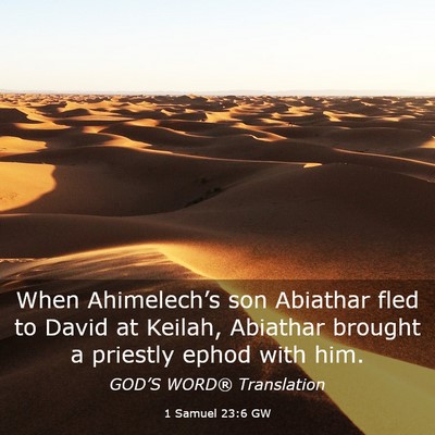 Picture 03 - 1 Samuel 23:6 GW - When Ahimelech’s son Abiathar fled to David at - Bible Verse Picture