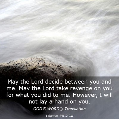 Picture 03 - 1 Samuel 24:12 GW - May the Lord decide between you and me. May the - Bible Verse Picture