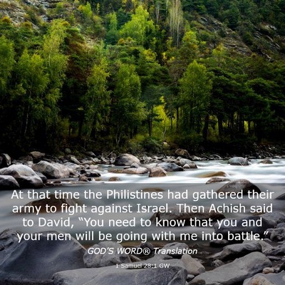 Picture 03 - 1 Samuel 28:1 GW - At that time the Philistines had gathered their - Bible Verse Picture