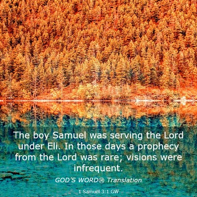 Picture 03 - 1 Samuel 3:1 GW - The boy Samuel was serving the Lord under Eli. In - Bible Verse Picture