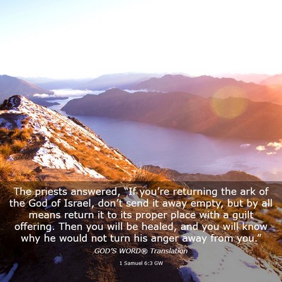 Picture 03 - 1 Samuel 6:3 GW - The priests answered, “If you’re returning - Bible Verse Picture