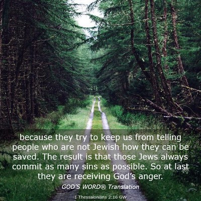 Picture 03 - 1 Thessalonians 2:16 GW - because they try to keep us from telling people - Bible Verse Picture