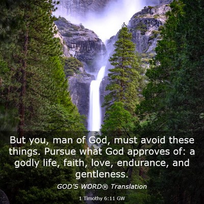 Picture 03 - 1 Timothy 6:11 GW - But you, man of God, must avoid these things. - Bible Verse Picture