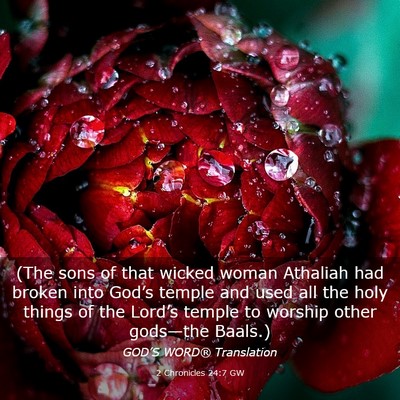 Picture 03 - 2 Chronicles 24:7 GW - (The sons of that wicked woman Athaliah had - Bible Verse Picture