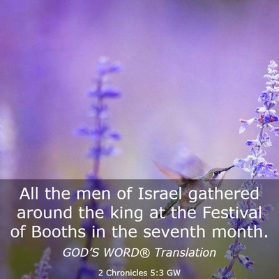 Picture 03 - 2 Chronicles 5:3 GW - All the men of Israel gathered around the king at - Bible Verse Picture