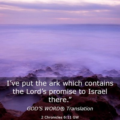 Picture 03 - 2 Chronicles 6:11 GW - I’ve put the ark which contains the Lord’s - Bible Verse Picture