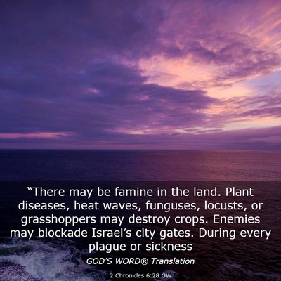 Picture 03 - 2 Chronicles 6:28 GW - “There may be famine in the land. Plant - Bible Verse Picture