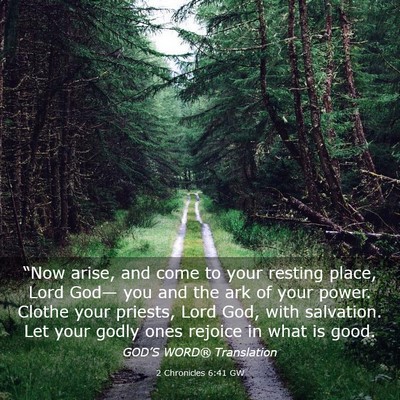 Picture 03 - 2 Chronicles 6:41 GW - “Now arise, and come to your resting place, - Bible Verse Picture