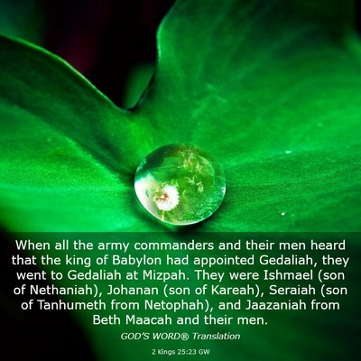 Picture 03 - 2 Kings 25:23 GW - When all the army commanders and their men heard - Bible Verse Picture