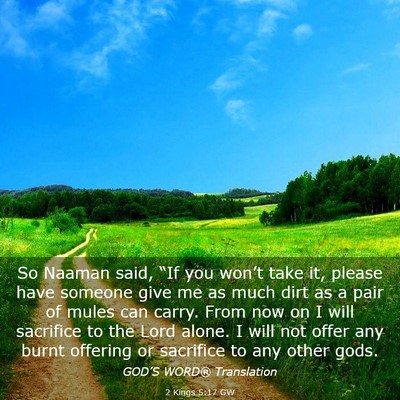 Picture 03 - 2 Kings 5:17 GW - So Naaman said, “If you won’t take it, please - Bible Verse Picture