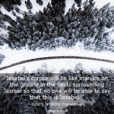 Picture 03 - 2 Kings 9:37 GW - Jezebel’s corpse will be like manure on the - Bible Verse Picture