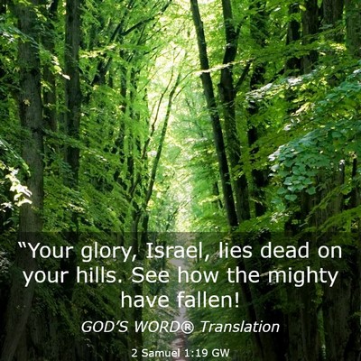 Picture 03 - 2 Samuel 1:19 GW - “Your glory, Israel, lies dead on your hills. - Bible Verse Picture