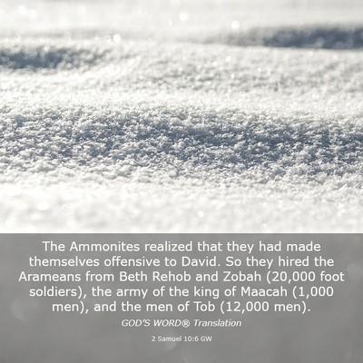 Picture 03 - 2 Samuel 10:6 GW - The Ammonites realized that they had made - Bible Verse Picture