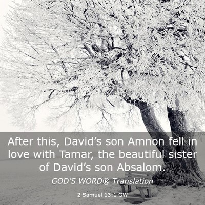 Picture 03 - 2 Samuel 13:1 GW - After this, David’s son Amnon fell in love with - Bible Verse Picture