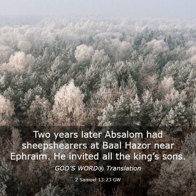 Picture 03 - 2 Samuel 13:23 GW - Two years later Absalom had sheepshearers at Baal - Bible Verse Picture
