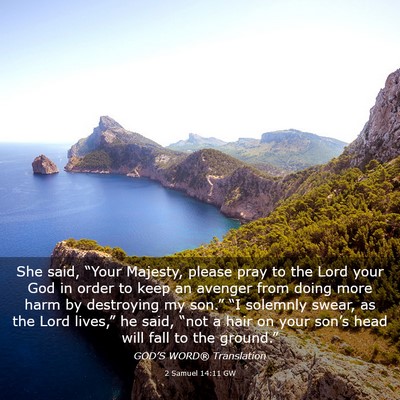 Picture 03 - 2 Samuel 14:11 GW - She said, “Your Majesty, please pray to the - Bible Verse Picture